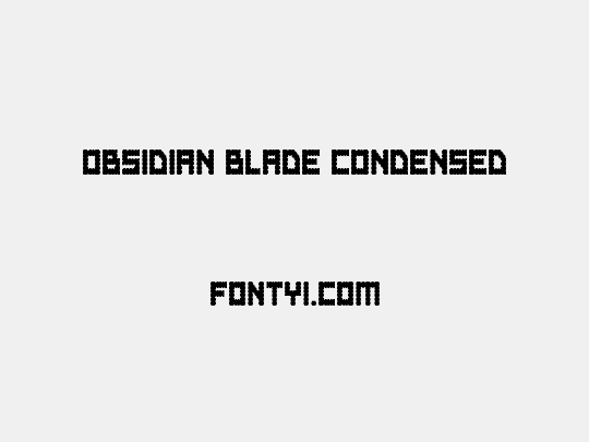 Obsidian Blade Condensed