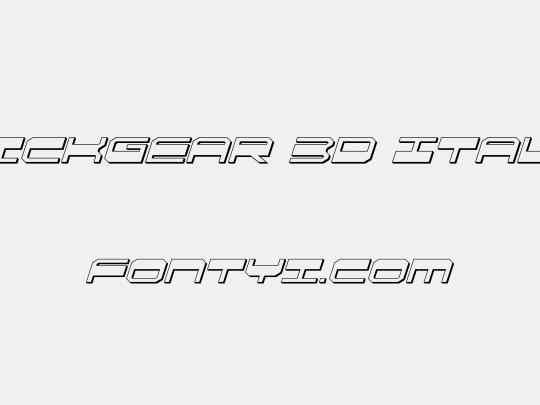 QuickGear 3D Italic