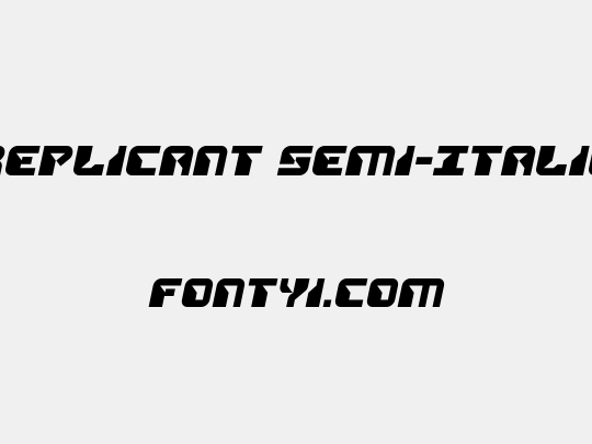 Replicant Semi-Italic