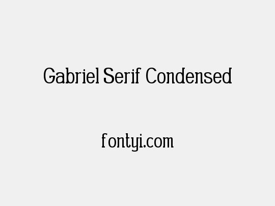 Gabriel Serif Condensed