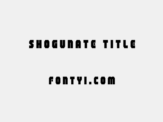 Shogunate Title