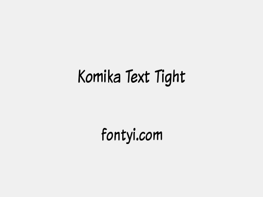 Komika Text Tight