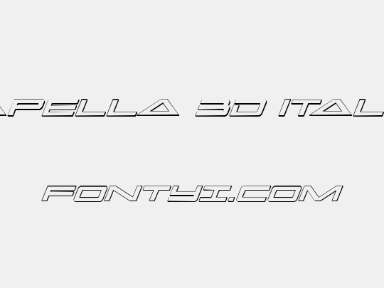 Capella 3D Italic