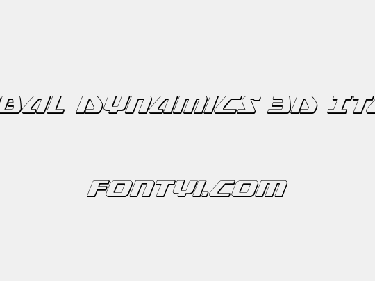 Global Dynamics 3D Italic