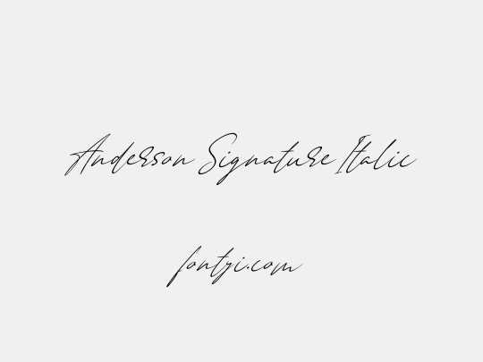 Anderson Signature Italic