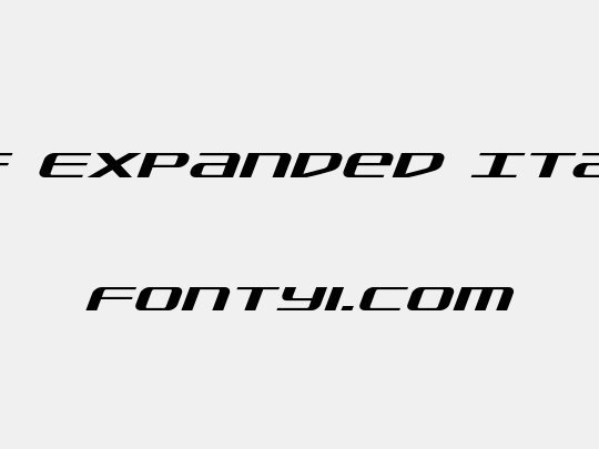 SDF Expanded Italic