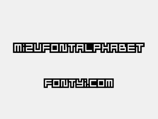 MizuFontAlphabet