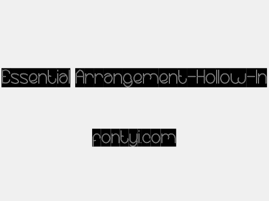 Essential Arrangement-Hollow-In
