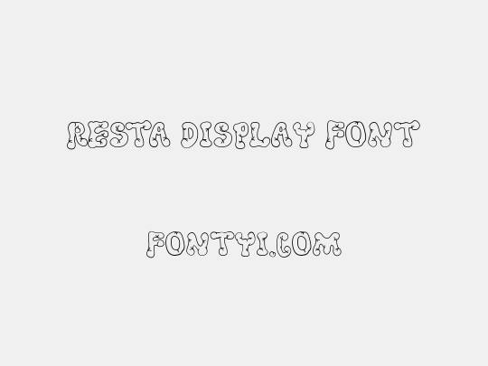 Resta Display Font