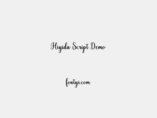 Hiyida Script Demo