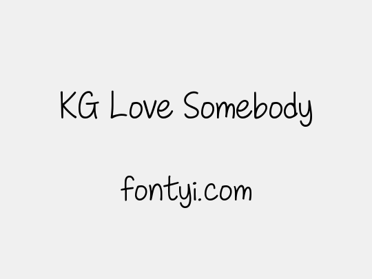 KG Love Somebody