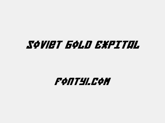 Soviet Bold ExpItal