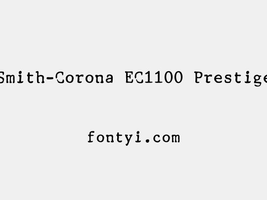 Smith-Corona EC1100 Prestige
