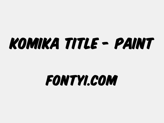 Komika Title - Paint