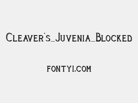 Cleaver's_Juvenia_Blocked