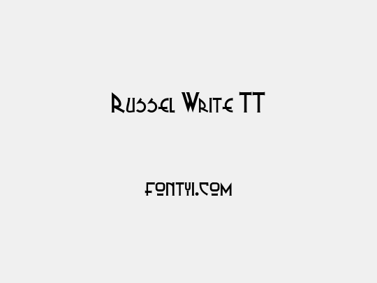 Russel Write TT