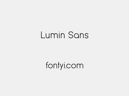 Lumin Sans