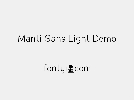 Manti Sans Light Demo