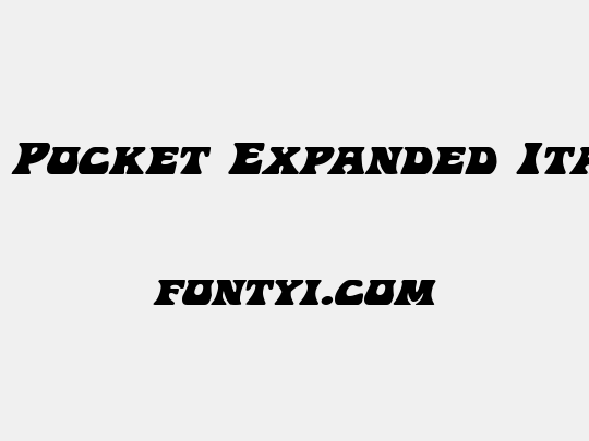Hip Pocket Expanded Italic