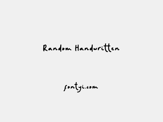 Random Handwritten