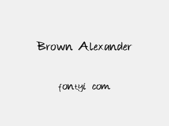 Brown Alexander