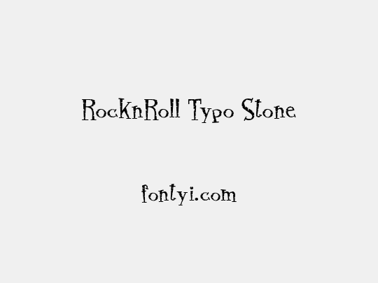 RocknRoll Typo Stone