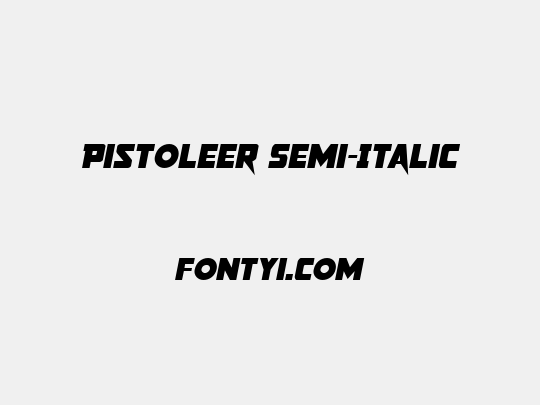 Pistoleer Semi-Italic