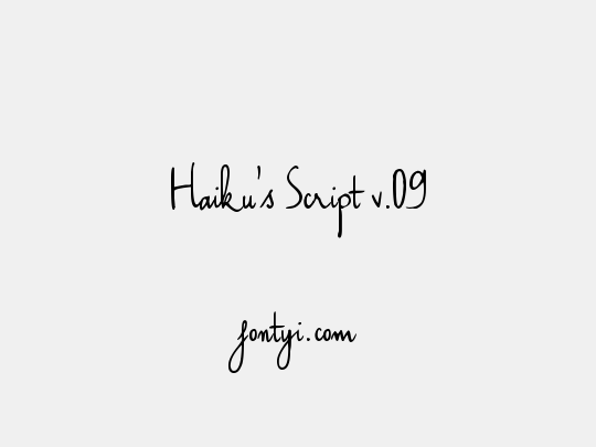 Haiku's Script v.09