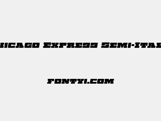 Chicago Express Semi-Italic