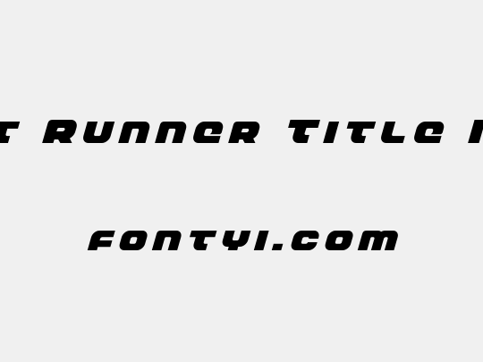 Front Runner Title Italic