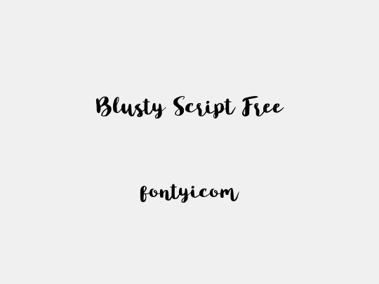 Blusty Script Free