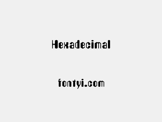 Hexadecimal