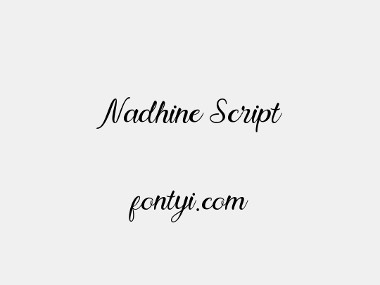 Nadhine Script