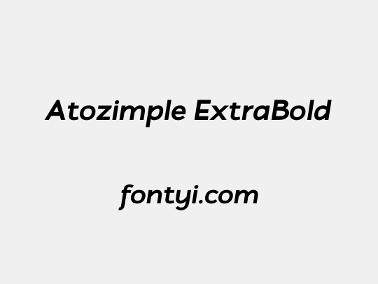 Atozimple ExtraBold