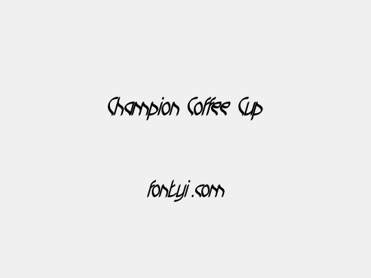 Champion Coffee Cup