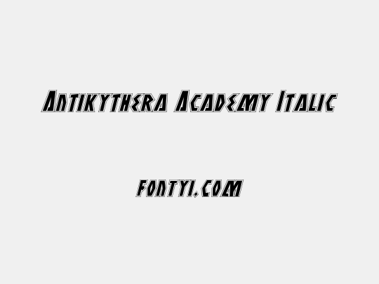 Antikythera Academy Italic