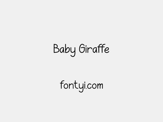 Baby Giraffe