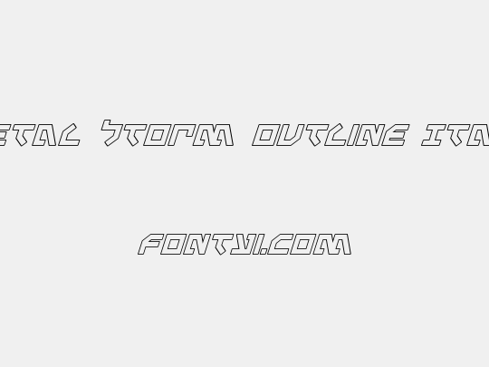 Metal Storm Outline Italic
