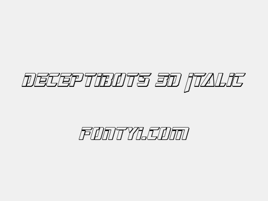 Deceptibots 3D Italic