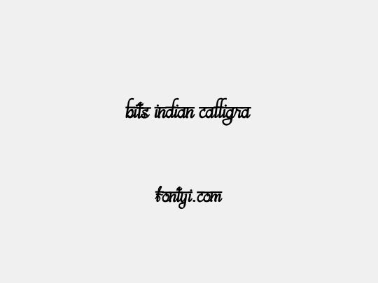 bits indian calligra