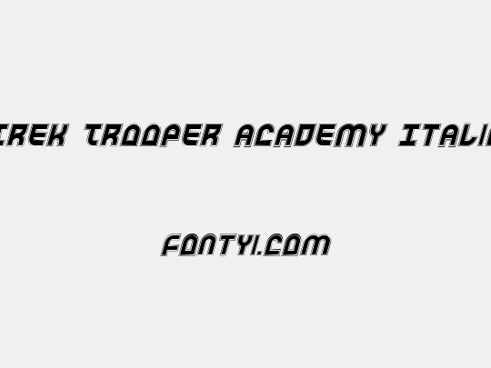 Trek Trooper Academy Italic