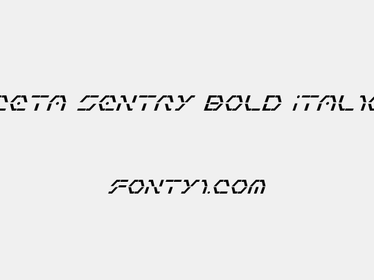 Zeta Sentry Bold Italic