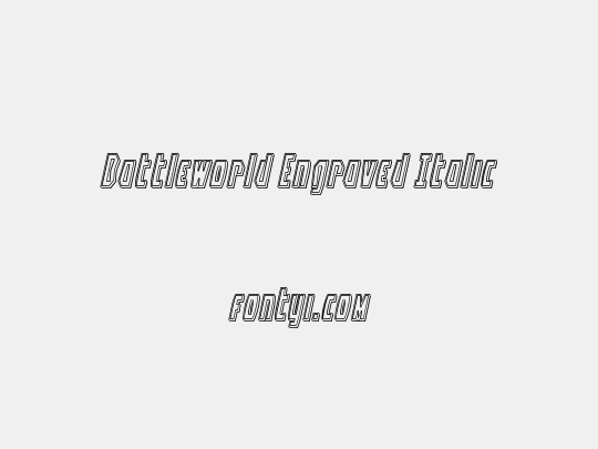 Battleworld Engraved Italic
