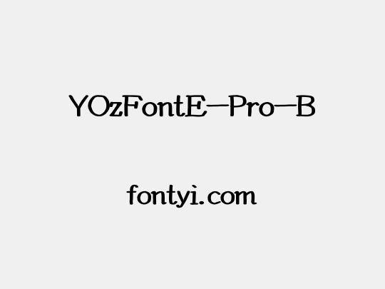 YOzFontE-Pro-B