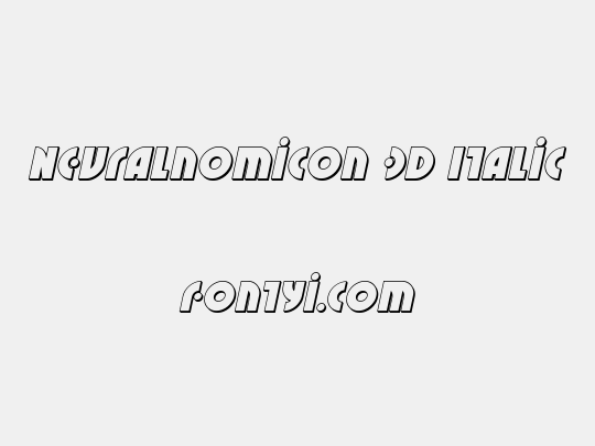Neuralnomicon 3D Italic