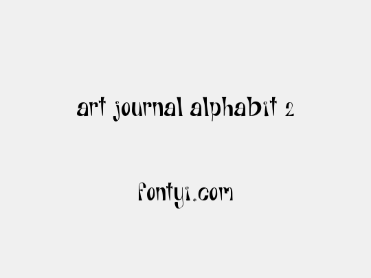 Art Journal Alphabit 2