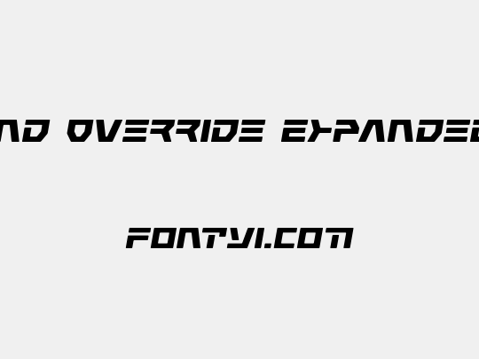 Command Override Expanded Italic
