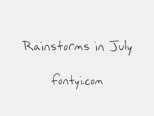 Rainstorms in July