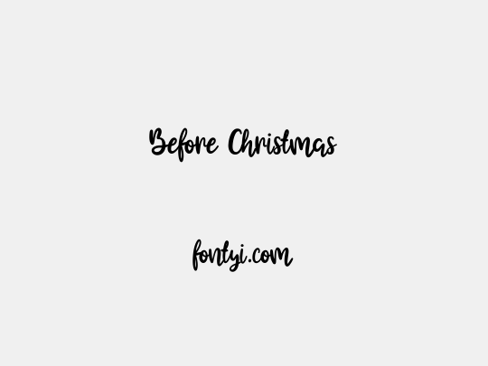 Before Christmas