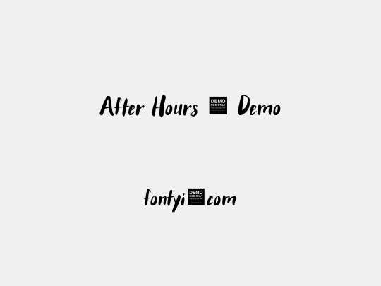After Hours - Demo
